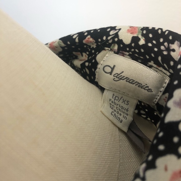 floral dress w buttons, collar - Picture 4 of 6